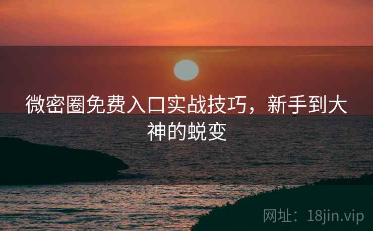 微密圈免费入口实战技巧，新手到大神的蜕变